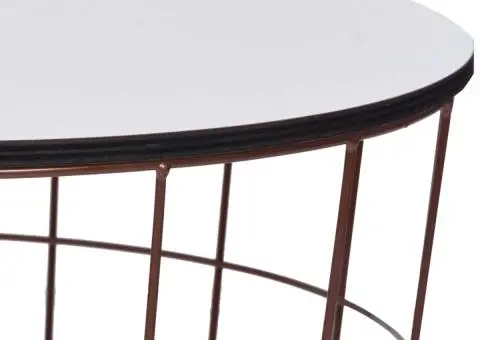 Măsuță de cafea, auriu, Ø 40 cm - 4/5