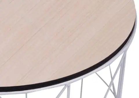 Măsuță de cafea, alb, Ø 47 cm - 5/5