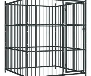 vidaXL Padoc pentru câini de exterior, 150 x 150 x 185 cm