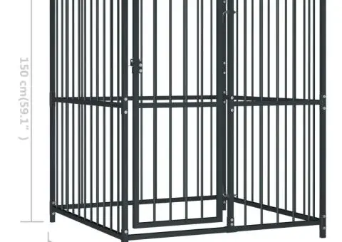 Padoc pentru câini de exterior, 120 x 120 x 150 cm - 5/5