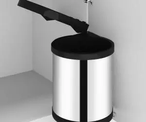 vidaXL Coș de gunoi încorporat de bucătărie, 12 L, oțel inoxidabil