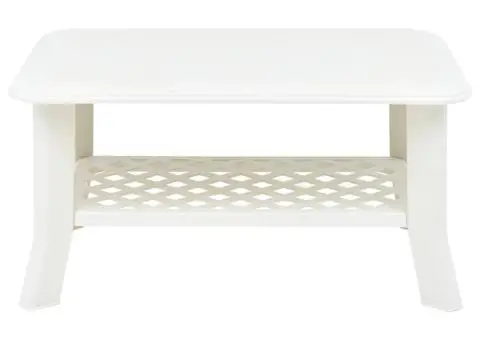 Măsuță de cafea, alb, 90 x 60 x 46 cm, plastic - 2/5