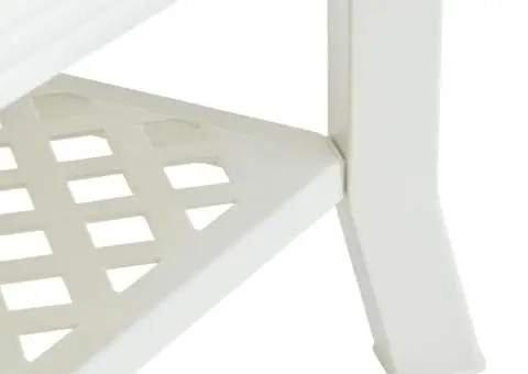 Măsuță de cafea, alb, 90 x 60 x 46 cm, plastic - 4/5