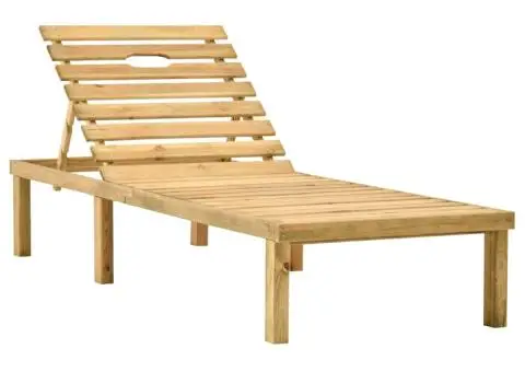 Șezlong, lemn de pin tratat - 1/5