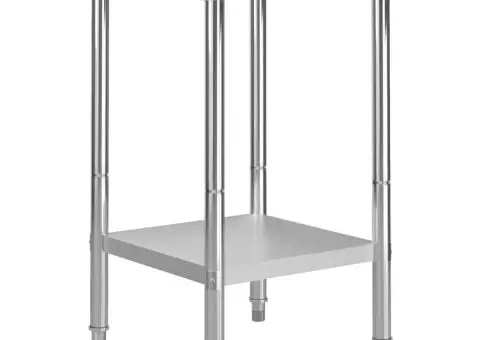 Masă de lucru bucătărie bordură antistropire 60x60x93 cm oțel - 1/5