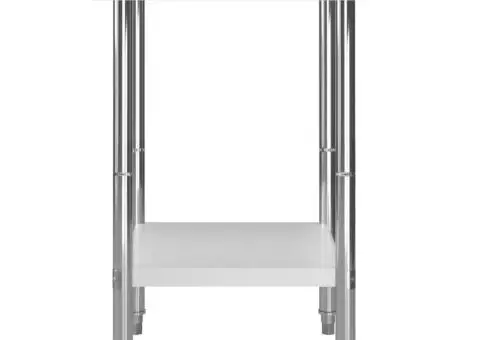 Masă de lucru bucătărie bordură antistropire 60x60x93 cm oțel - 3/5