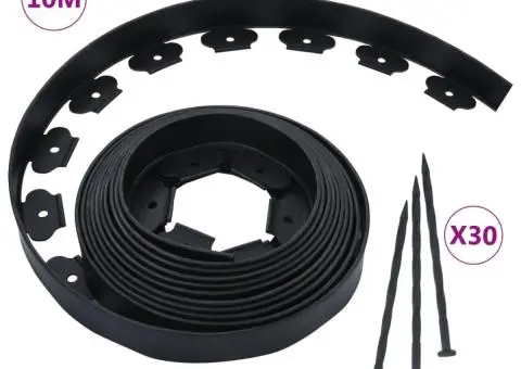 Bordură de gazon flexibilă cu 30 țăruși, 10 m, 5 cm - 1/5