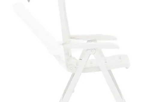 Scaune de grădină rabatabile, 2 buc., alb, plastic - 5/5
