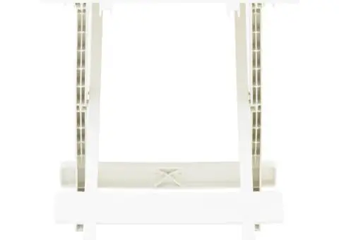 Masă de grădină pliabilă, alb, 45 x 43 x 50 cm, plastic - 2/5