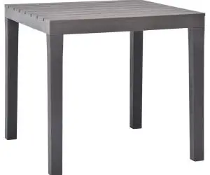 vidaXL Masă de grădină, cafeniu, 78 x 78 x 72 cm, plastic