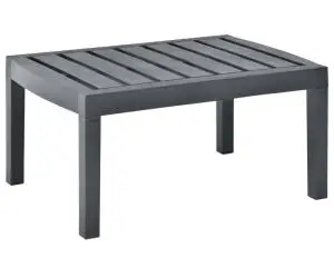 vidaXL Masă de grădină, antracit, 78 x 55 x 38 cm, plastic
