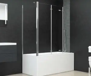 vidaXL Cabină de baie, 120x69x130 cm, sticlă securizată, transparent