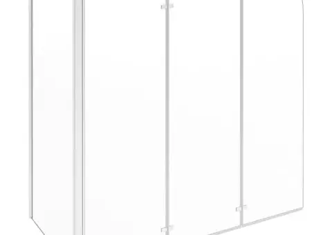 Cabină de baie, 120x69x130 cm, sticlă securizată, transparent - 4/5