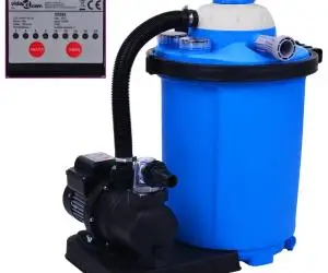 vidaXL Pompă filtru cu nisip, cu temporizator, 550 W 50 L