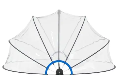 Cupolă pentru piscină, 440 x 220 cm - 4/5