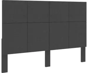 vidaXL Tăblie de pat, gri închis, 180 x 200 cm, material textil