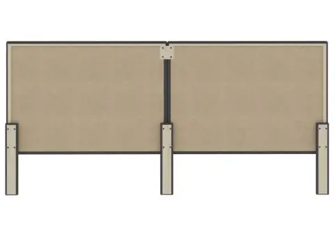 Tăblie de pat, gri închis, 200 x 200 cm, material textil - 5/5