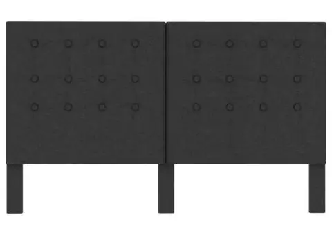 Tăblie capitonată, gri închis, 160 x 200 cm, material textil - 4/5