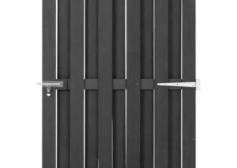 Poartă de grădină, gri, 100 x 150 cm, WPC - 1/5