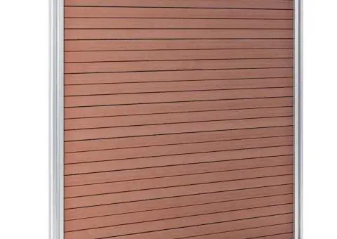 Gard de grădină, maro, 180 x 186 cm, WPC - 2/5