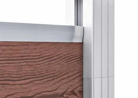 Gard de grădină, maro, 180 x 186 cm, WPC - 4/5