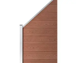 vidaXL Panou de gard, maro, 95x(105-180) cm, WPC