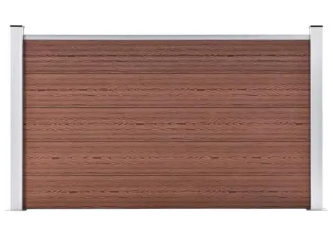 Gard de grădină, maro, 180 x 105 cm, WPC - 1/5