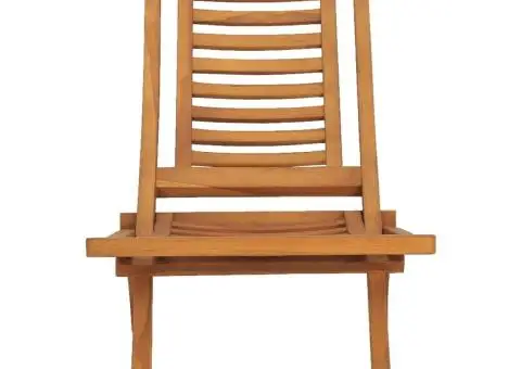 Scaun de grădină pliabil, lemn masiv de tec - 2/5