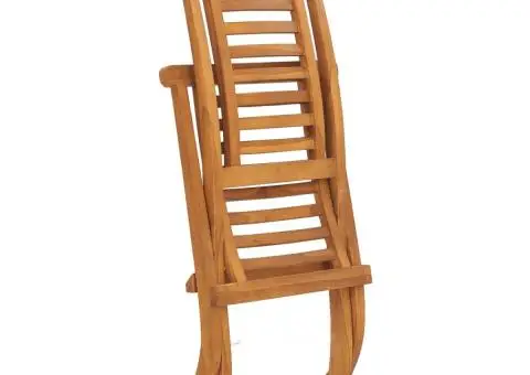 Scaun de grădină pliabil, lemn masiv de tec - 5/5