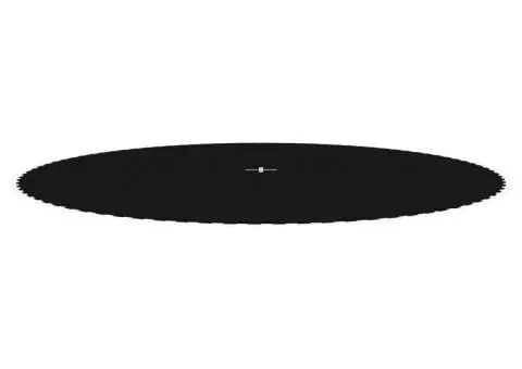 Podea de trambulină rotundă de 4,57 m, negru, material textil - 2/5