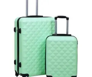 vidaXL Set de valize cu carcasă rigidă, 2 piese, verde mentă, ABS