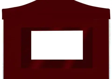 Cort de petrecere pliabil cu pereți, bordo, 2 x 2 m, aluminiu - 2/5