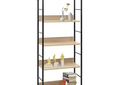 Etajeră cărți 5 rafturi, stejar 60x27,6x158,5 cm lemn prelucrat - 2/5