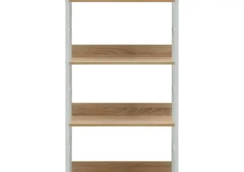 Etajeră cărți 4 rafturi, stejar, 60x27,6x124,5cm lemn prelucrat - 3/5