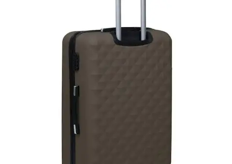 Set de valize cu carcasă rigidă, 3 piese, maro, ABS - 5/5