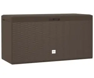 vidaXL Ladă de depozitare pentru grădină, maro, 114 x 47 x 60 cm