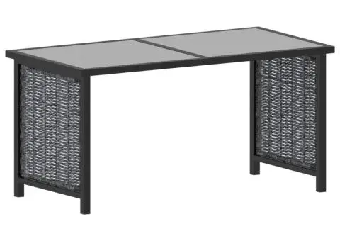 Set mobilier de grădină cu perne, 9 piese, antracit, poliratan - 4/5