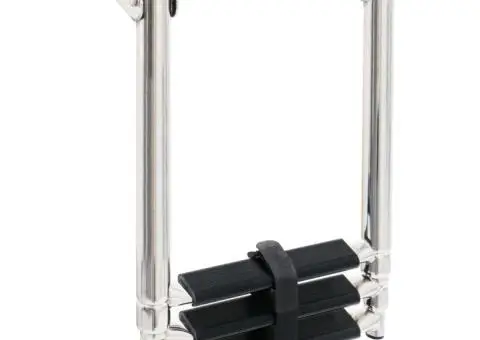 Scară de îmbarcare pliabilă, cu 3 trepte, oțel inoxidabil - 3/5