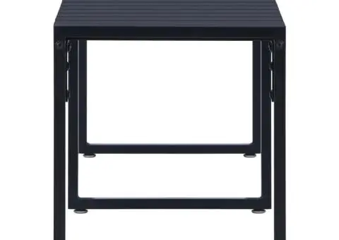 Bancă de grădină, negru, 180 cm, placă PS - 3/5