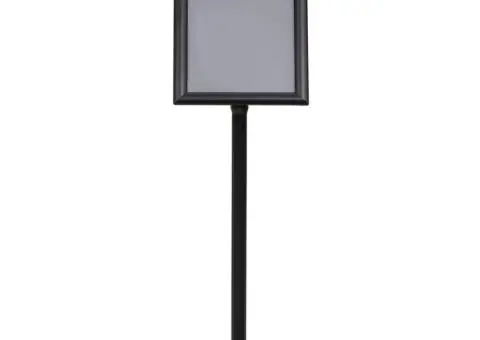 Suport de afiș A4 cu picior, negru, aliaj de aluminiu - 2/5