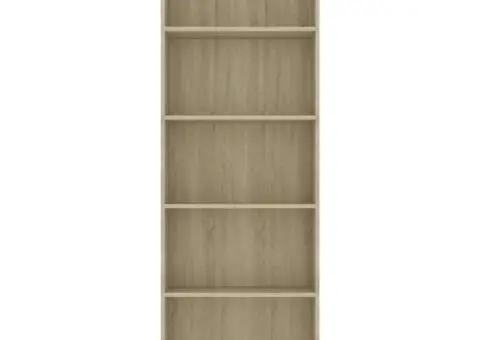 Bibliotecă 5 rafturi stejar sonoma 60x24x175 cm, lemn prelucrat - 4/5