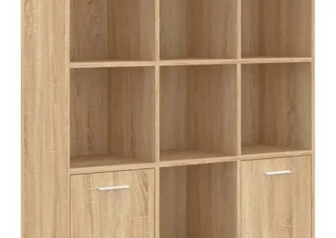 Bibliotecă, stejar Sonoma, 98 x 30 x 98 cm, lemn prelucrat - 2/5