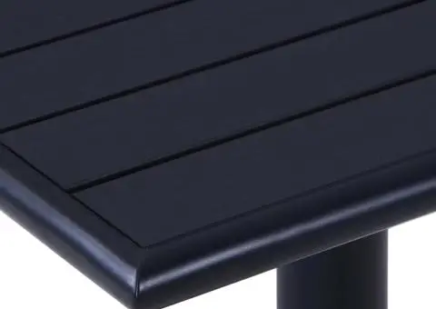 Masă de grădină, negru, 80 x 80 x 75 cm - 4/5
