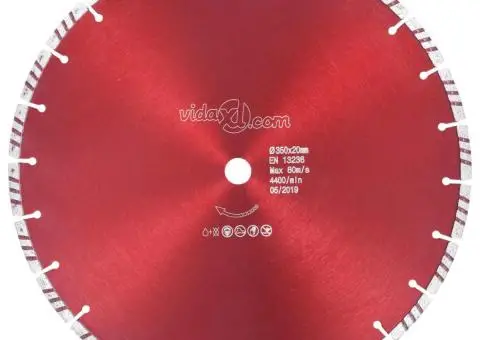 Disc diamantat de tăiere cu turbo, oțel, 350 mm - 1/4