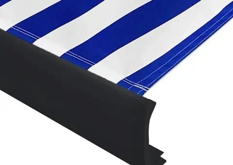 Copertină motorizată tip casetă, albastru și alb, 350 x 250 cm - 4/5