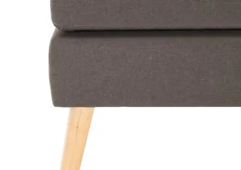 Taburet, gri taupe, material textil - 4/5