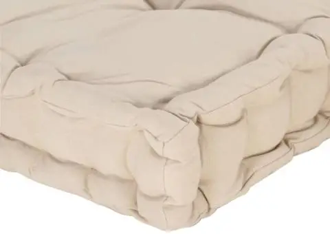 Pernă podea canapea din paleți, bej, 120 x 80 x 10 cm, bumbac - 5/5