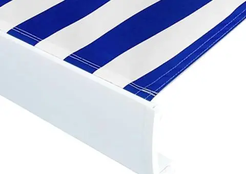 Copertină motorizată tip casetă, albastru și alb, 500 x 300 cm - 5/5