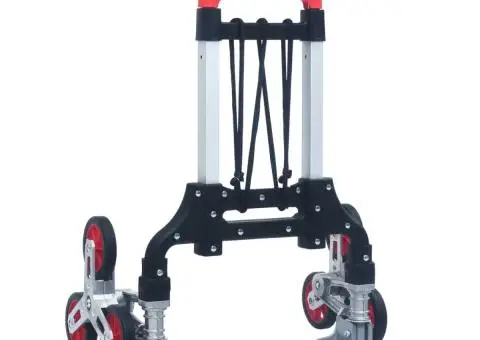 Cărucior pliabil pentru scări, 70 kg, argintiu, aluminiu - 2/5