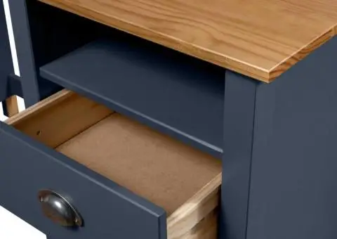 Birou Hill, gri, 150x50x74 cm, lemn masiv de pin - 5/5